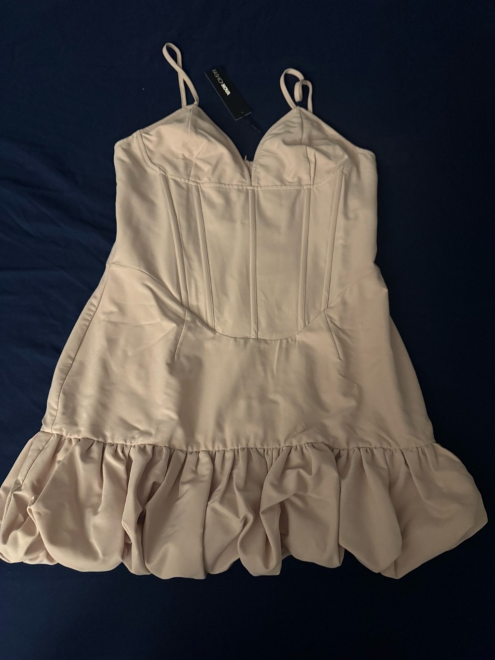 Fashion Nova Blush Pink Mini Dress with Ruffle Hem